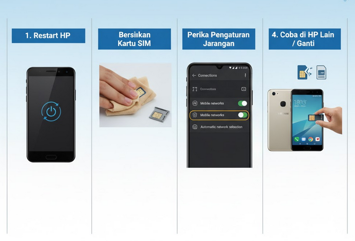 Cara Mengatasi Kartu SIM yang Tidak Terbaca di HP, Penyebab dan Solusi Paling Ampuh 2025